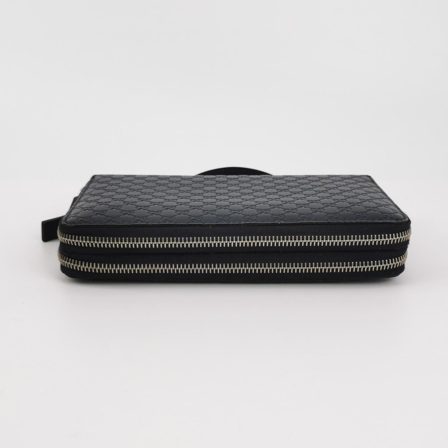 Gucci Calfskin Solid Double C Monogram Zip Top Handle Bag 250427781168488