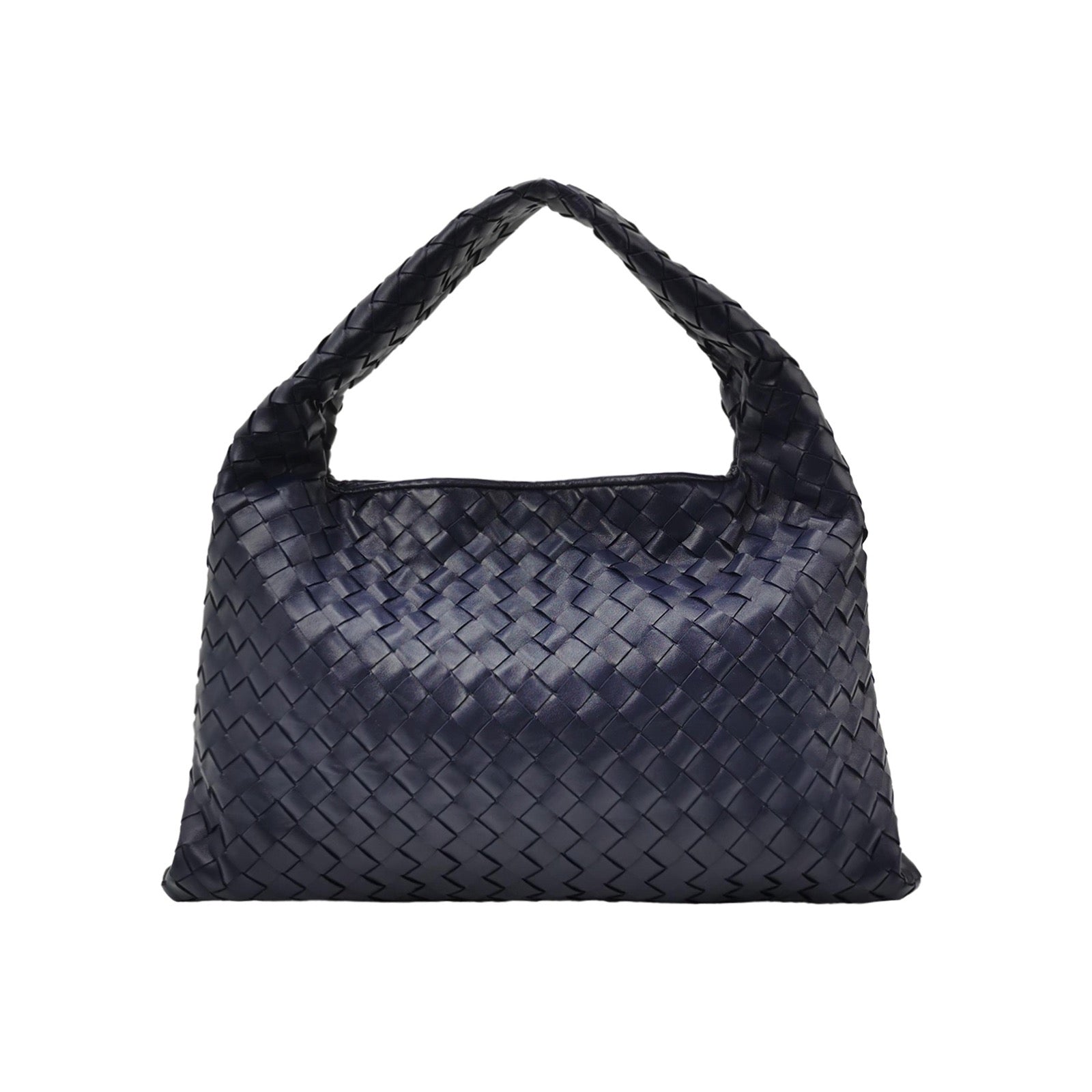 Bottega Veneta Hop Hobo Medium Leather Navy 46cm