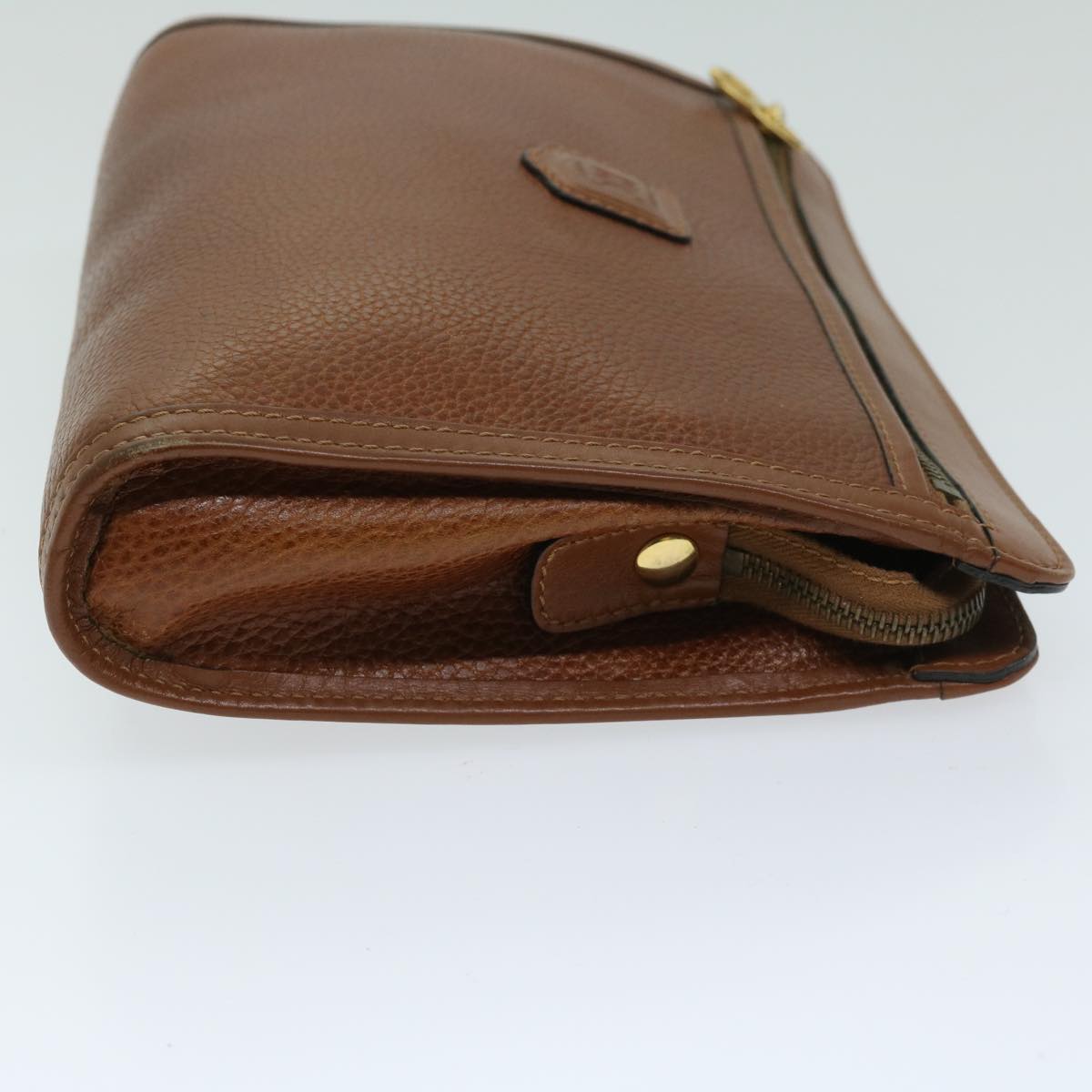Luxury CELINE Clutch Bag Leather Brown 68346