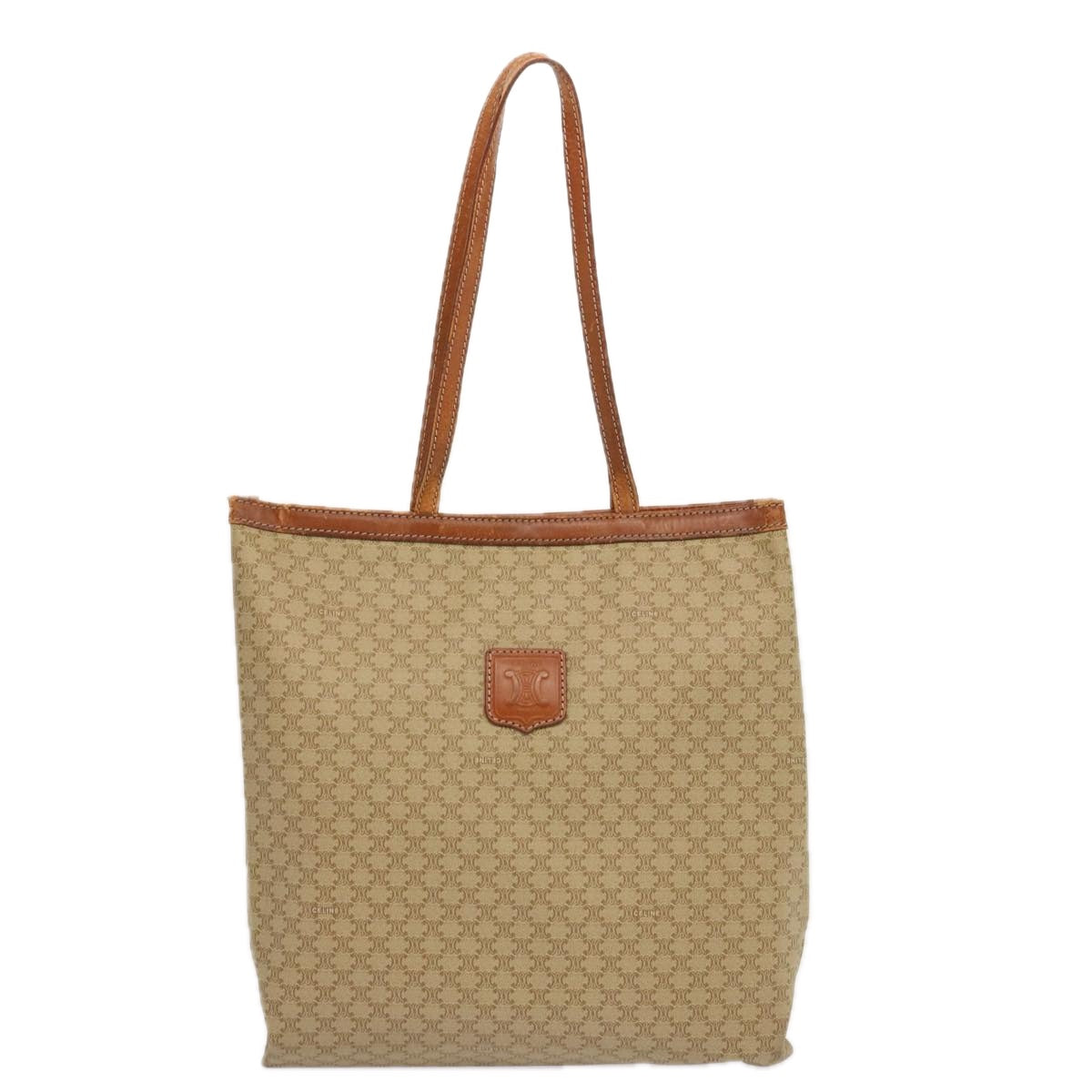 Luxury CELINE Macadam Canvas Tote Bag PVC 2Set Beige Brown 68348