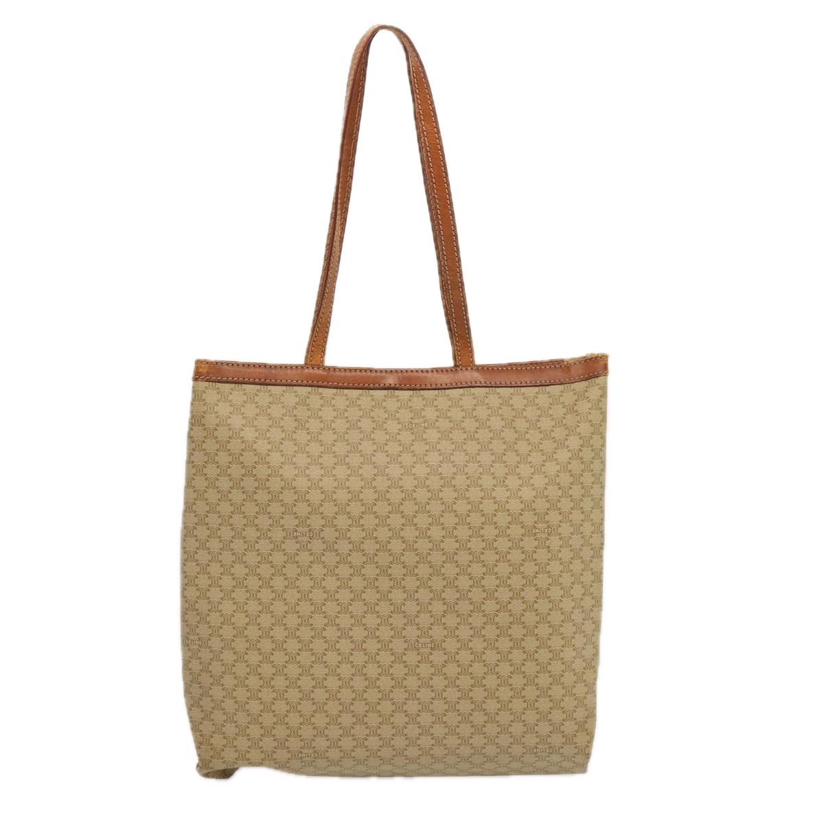 Luxury CELINE Macadam Canvas Tote Bag PVC 2Set Beige Brown 68348