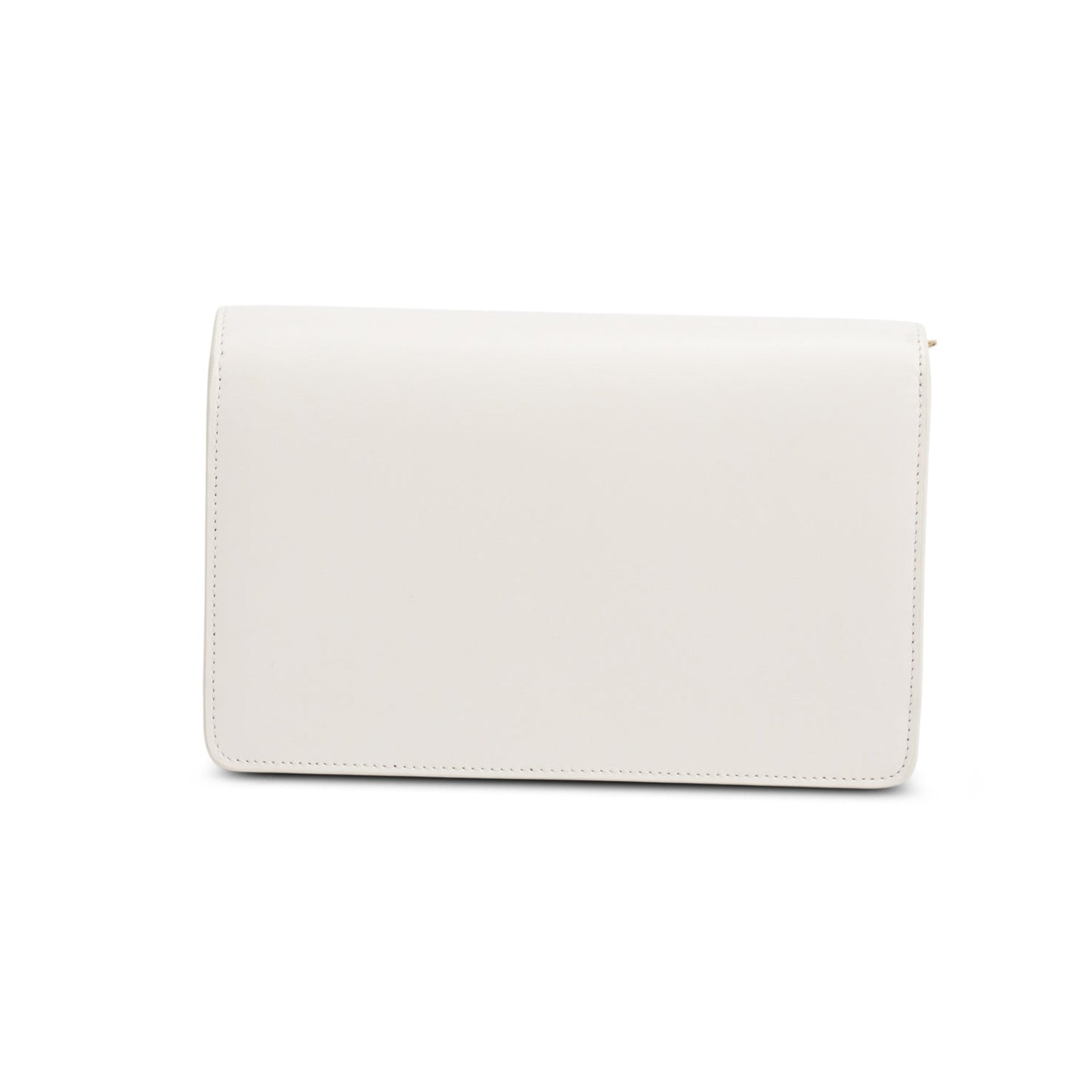Celine 2025 White Shiny Calfskin Margo Wallet on Chain