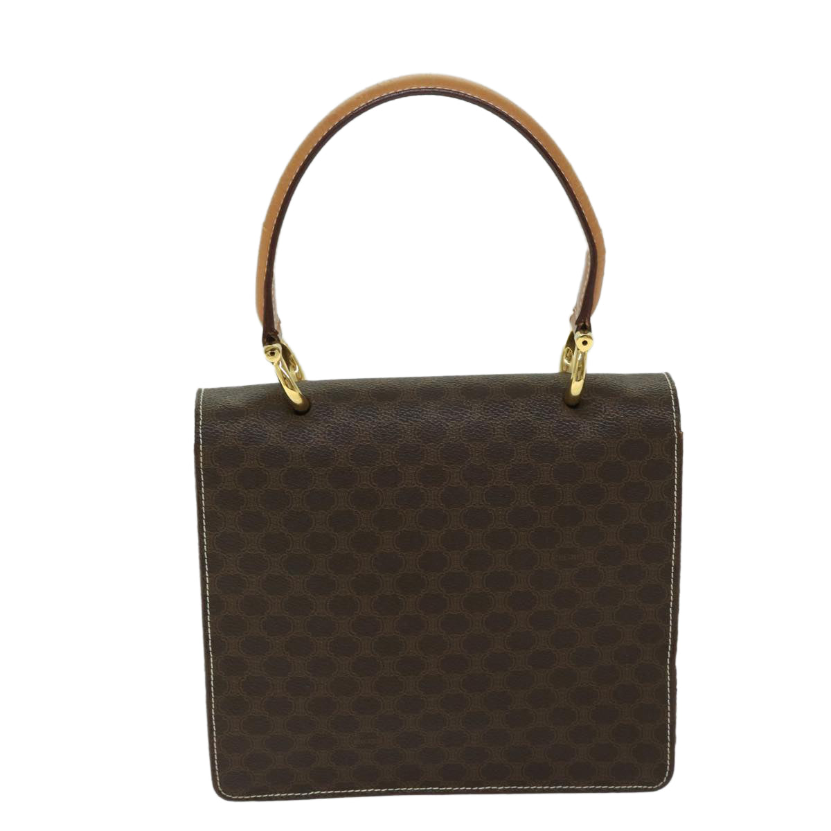 Luxury CELINE Macadam Canvas Hand Bag PVC Brown 68359