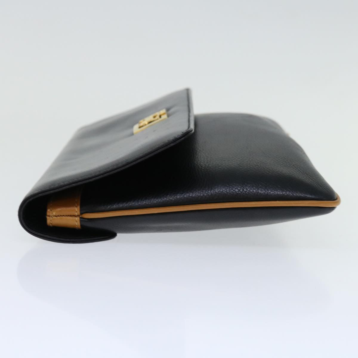 Luxury CELINE Clutch Bag Leather Black 68363