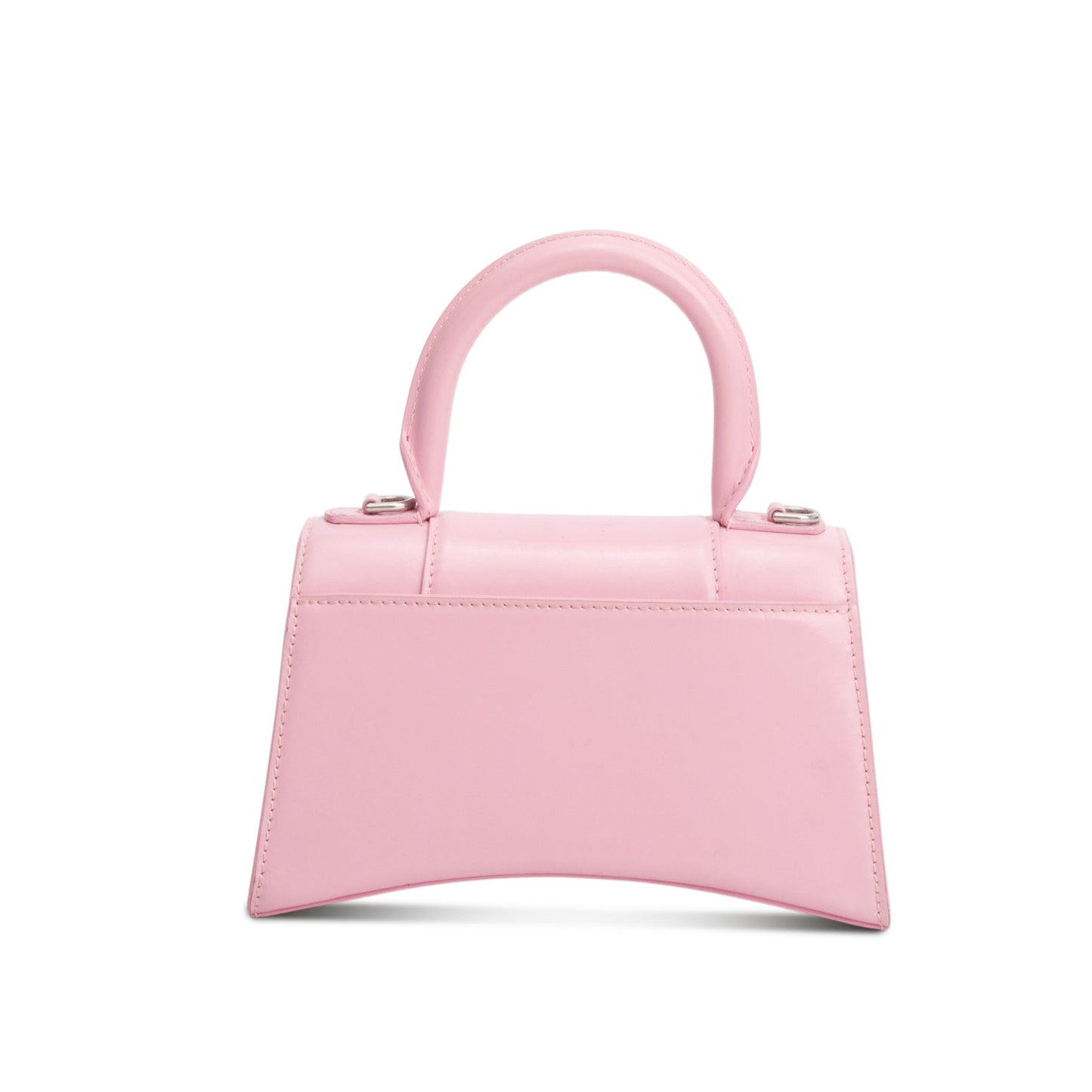 Balenciaga Pink Shiny Box Calfskin Leather XS Hourglass Top Handle Bag