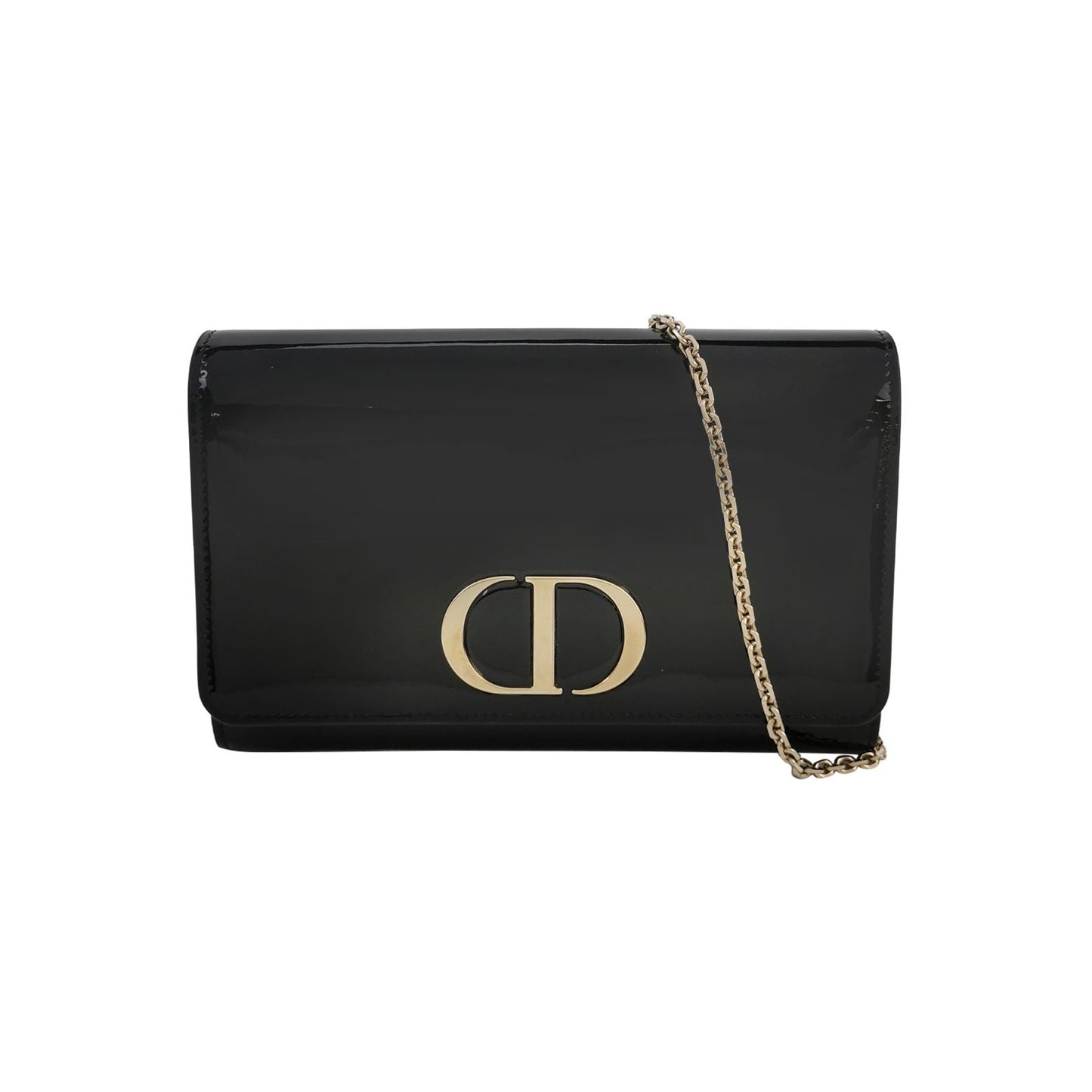 Dior 30Montaigne Patent Leather CD Logo Flap Crossbody Bag 037852001088
