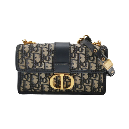 Dior 30Montaigne East-West Bag Leather Canvas Oblique Monogram CD Logo Shoulder Bag 067850700535