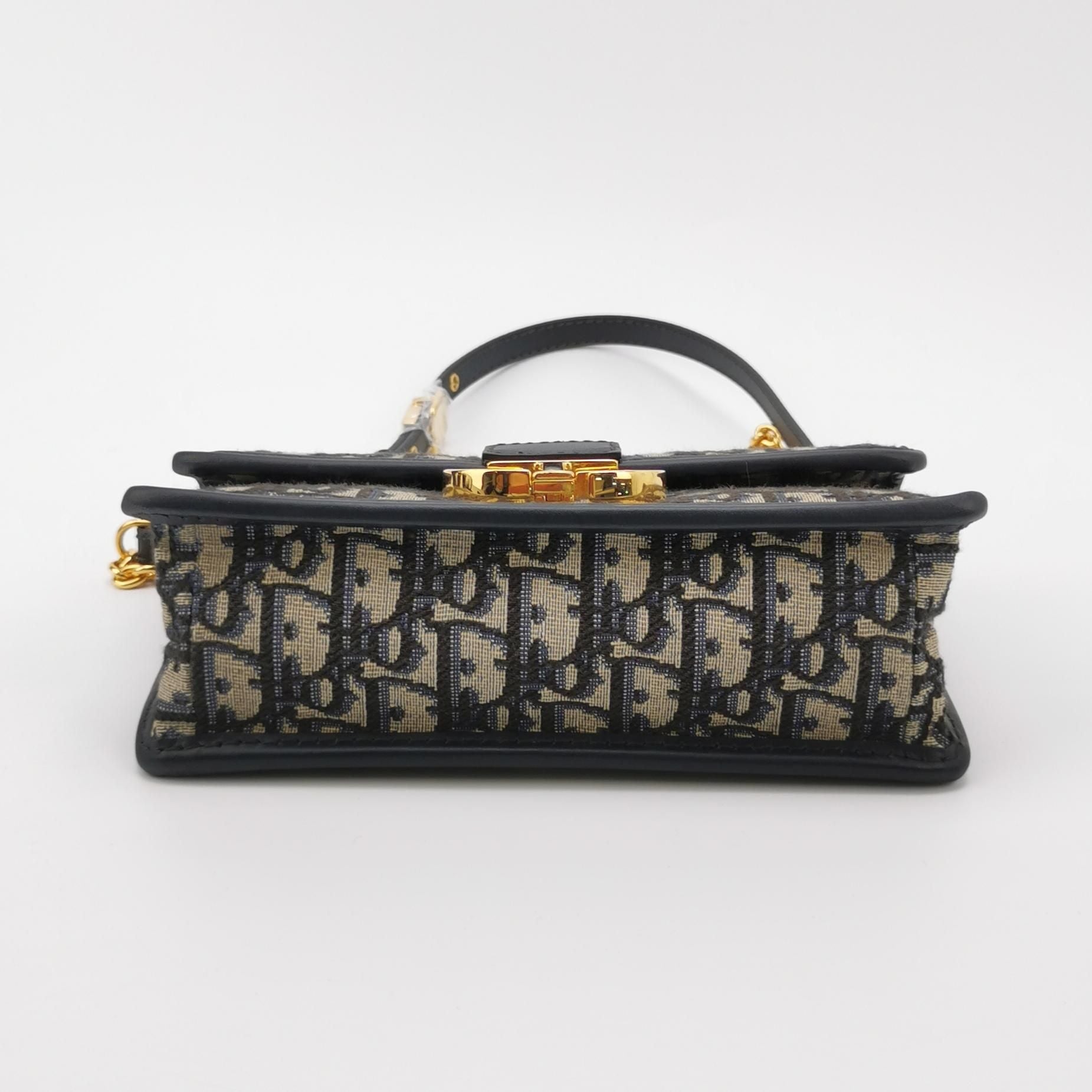 Dior 30Montaigne East-West Bag Leather Canvas Oblique Monogram CD Logo Shoulder Bag 067850700535