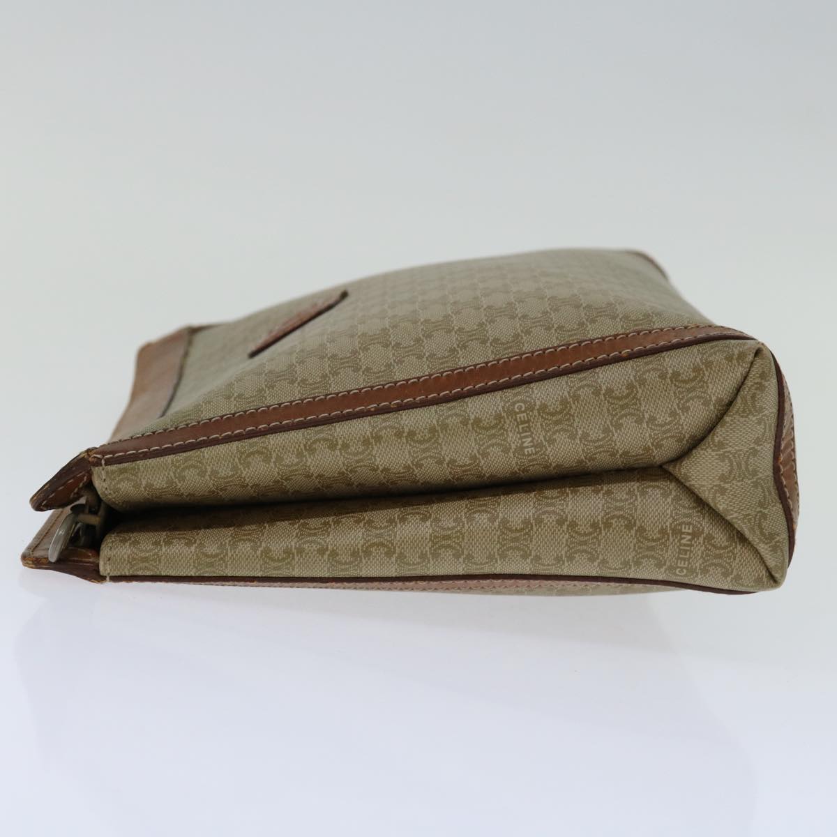 Luxury CELINE Macadam Canvas Clutch Bag Beige 68510