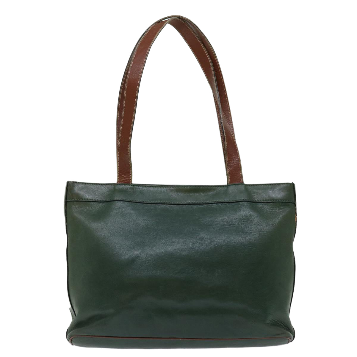 Luxury CELINE Tote Bag Leather Green 68605