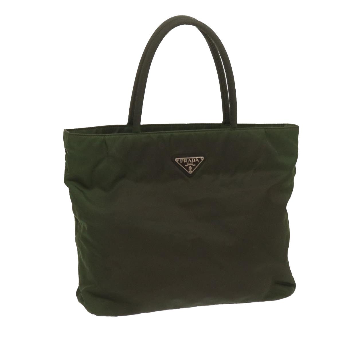 PRADA Tote Bag Nylon Khaki Auth 68625
