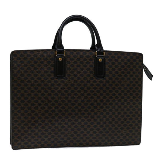 Luxury CELINE Macadam Canvas Tote Bag PVC Leather Black 68685