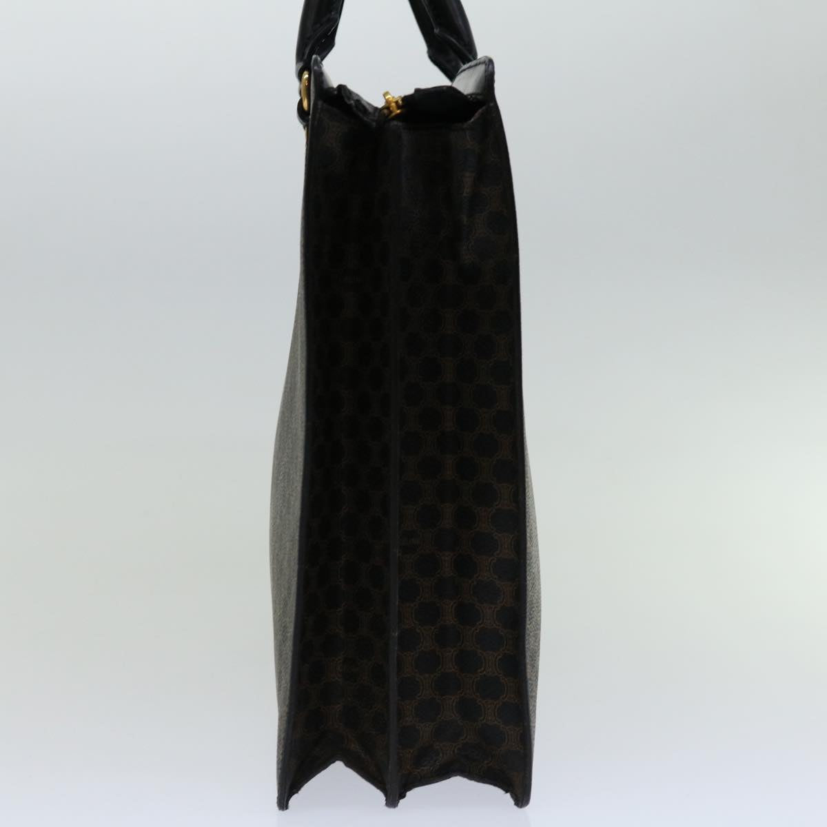 Luxury CELINE Macadam Canvas Tote Bag PVC Leather Black 68685
