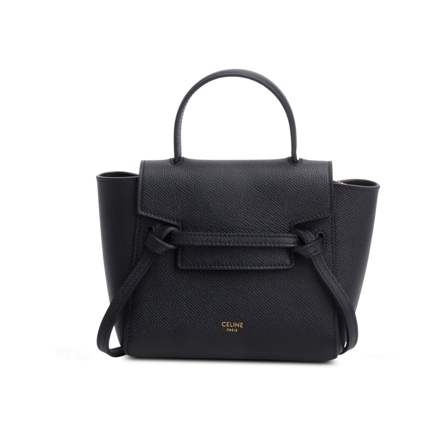 Celine 2023 Black Grained Calfskin Pico Belt Bag