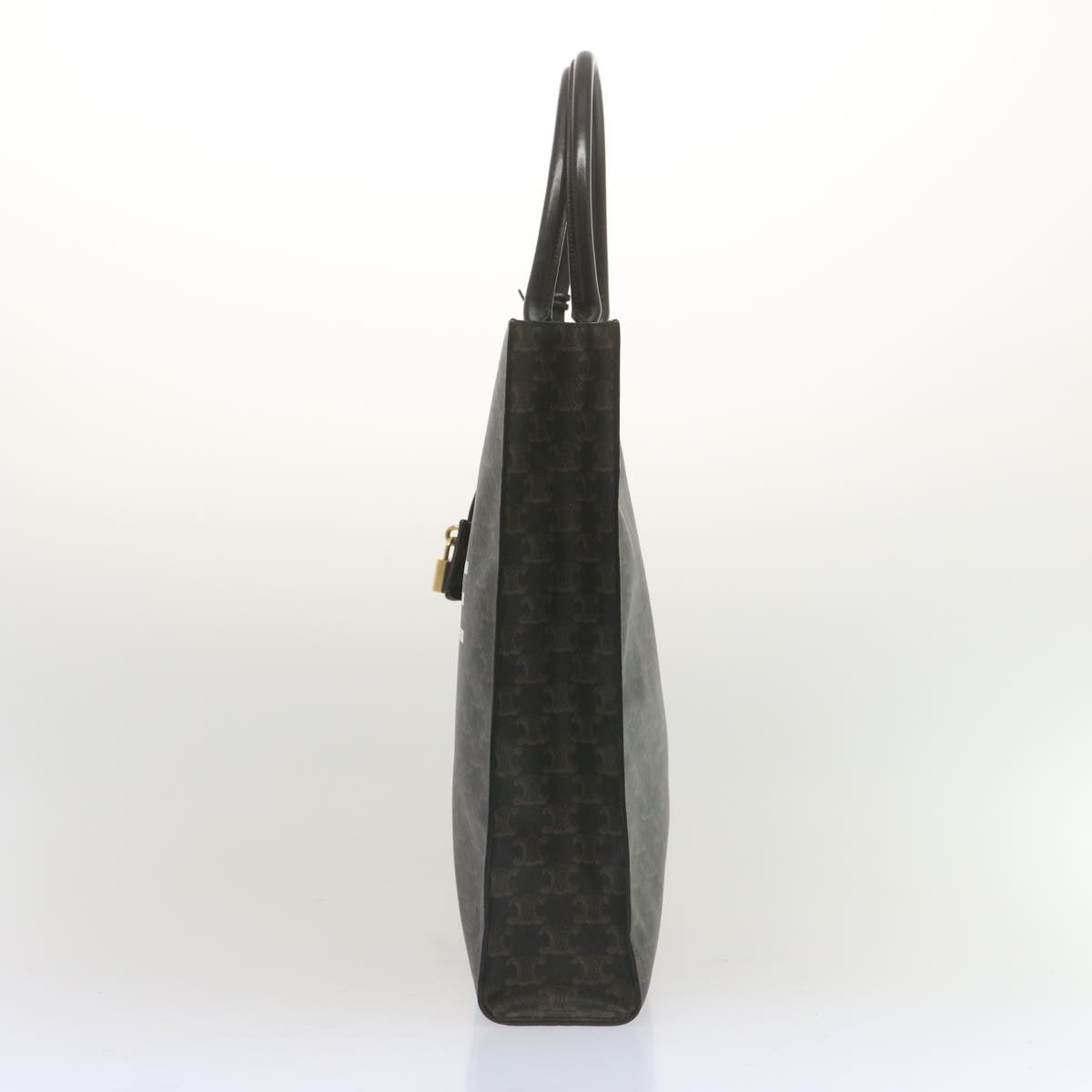 Luxury CELINE Triomphe Vertical Cabas Tote Bag PVC Black 194432 68823A