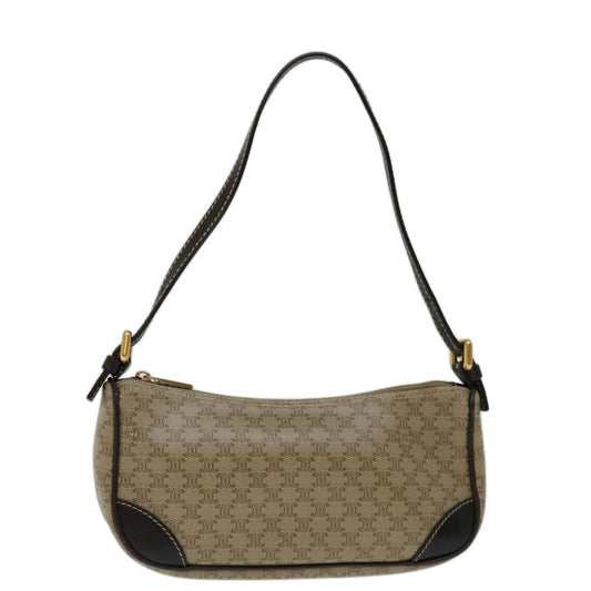 Luxury CELINE Macadam Canvas Accessory Pouch PVC Beige 68843