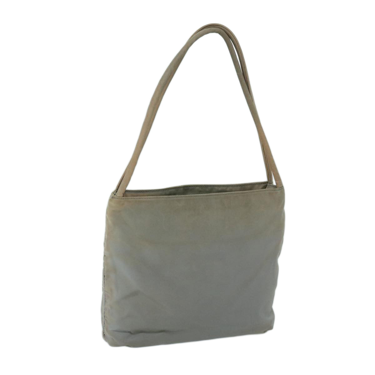 PRADA Hand Bag Nylon Gray Auth 68871