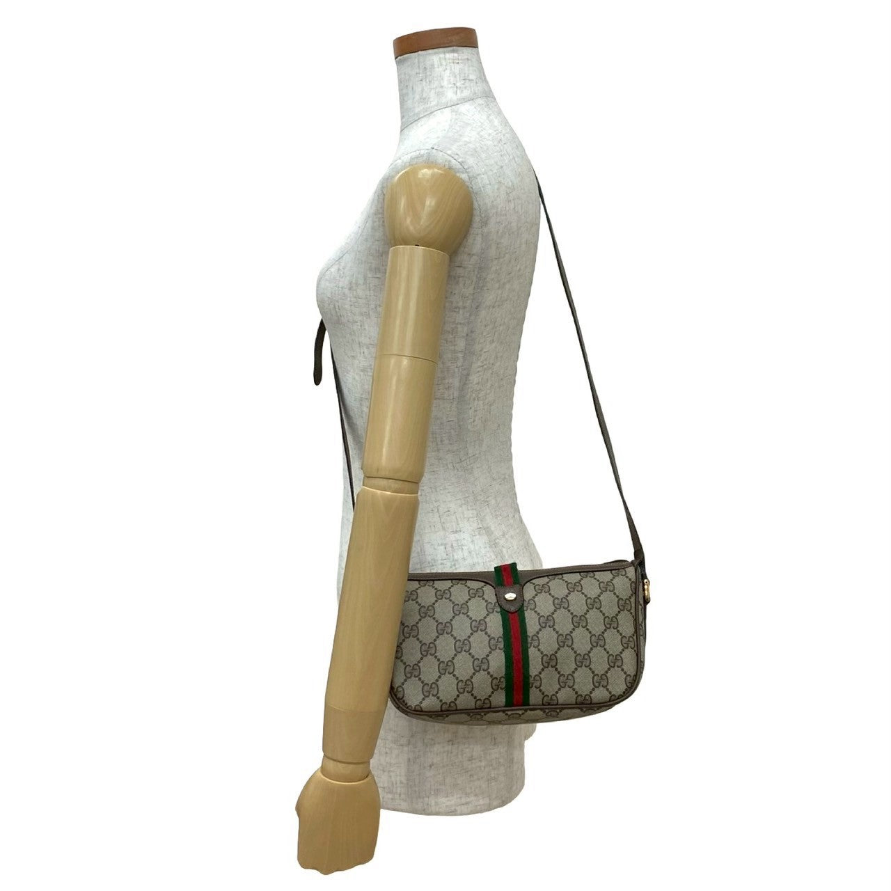 GUCCI Shoulder Bag leather Brown Sherry line