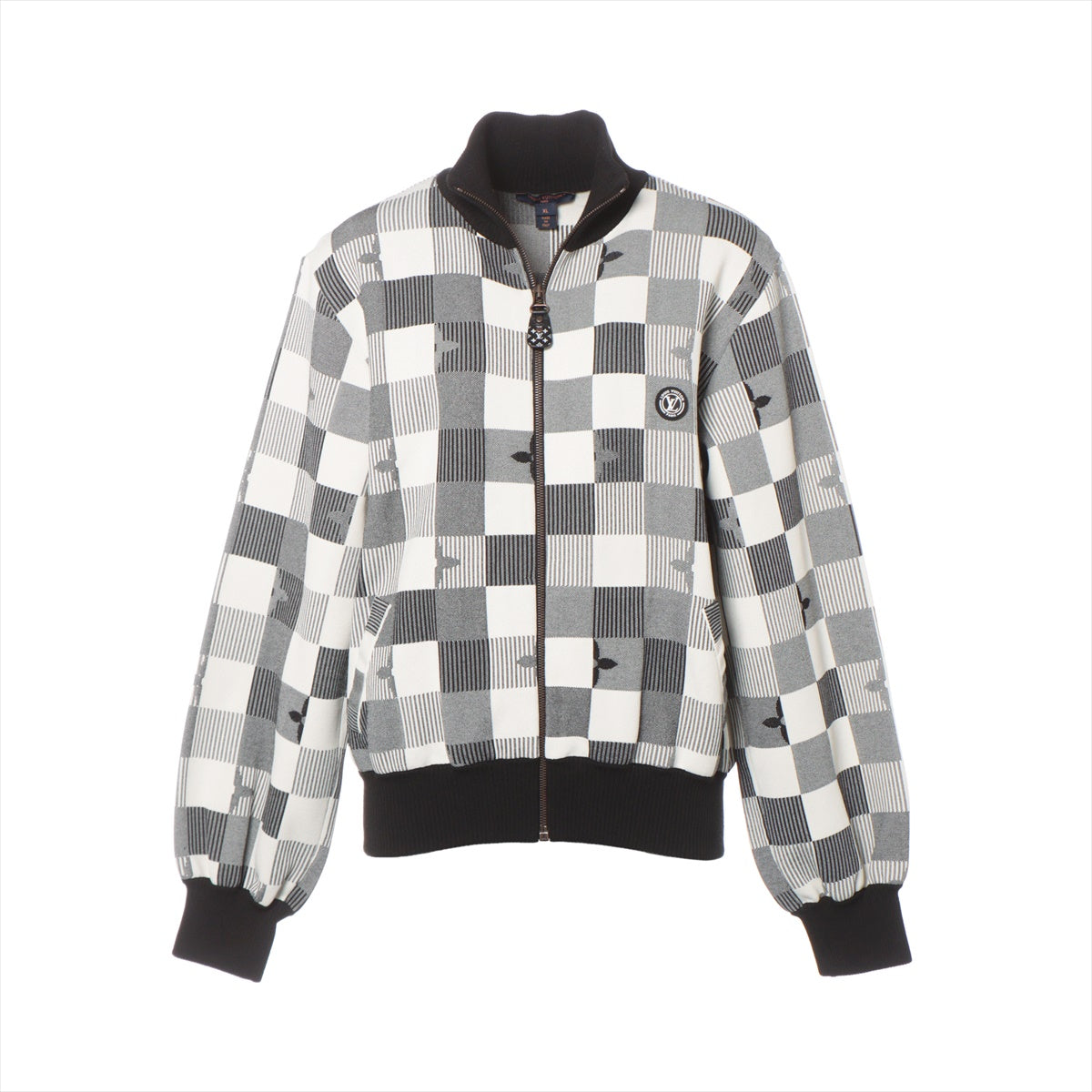 Louis Vuitton 23SS Lon x Nylon Jacket XL Grey x White Monogram Damier RW231W