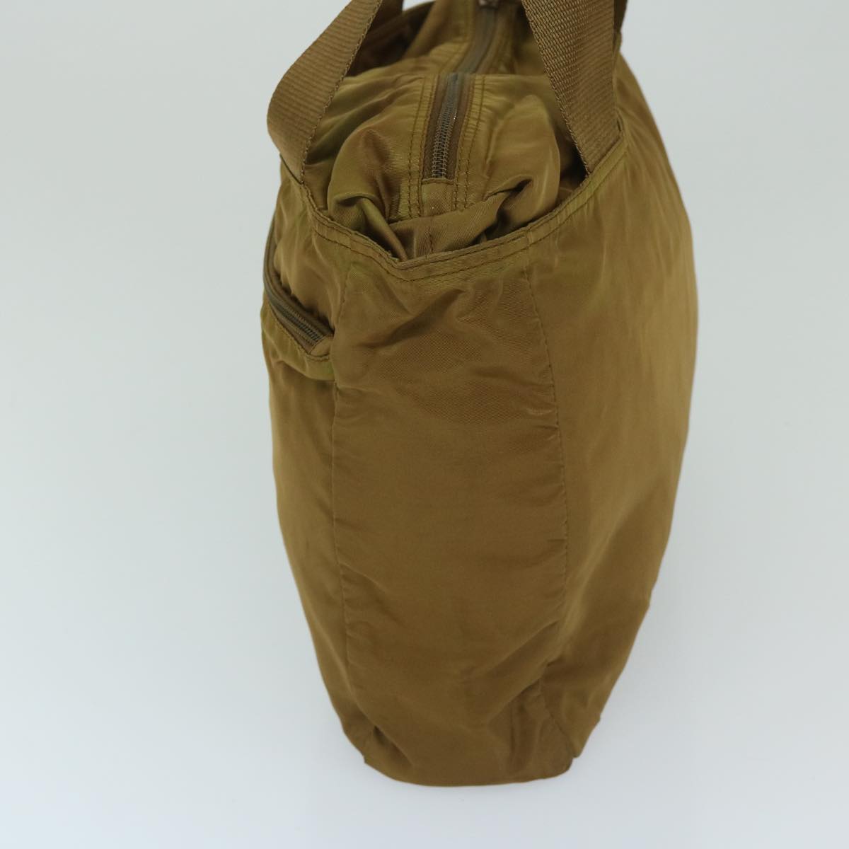 PRADA Shoulder Bag Nylon Khaki Auth 69201