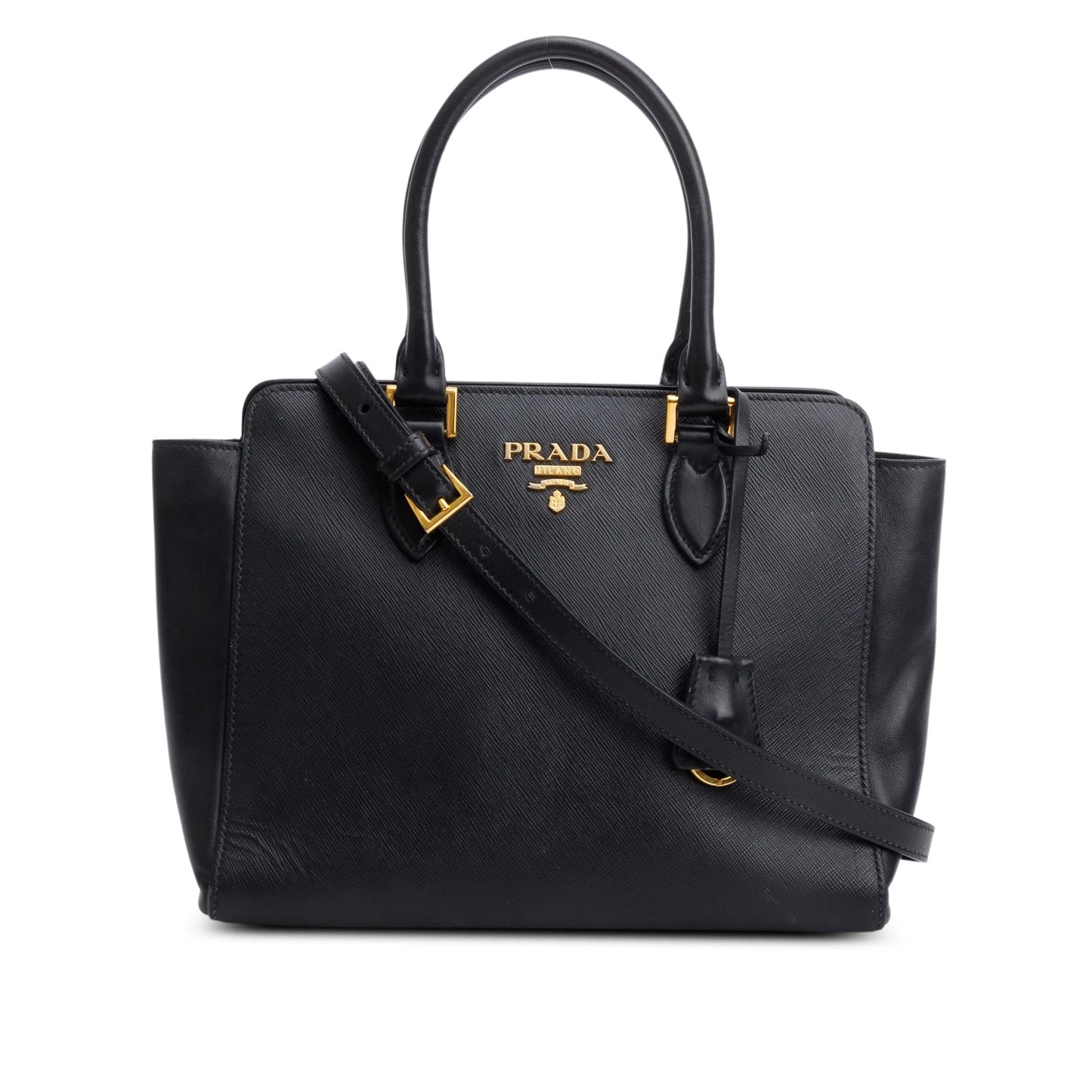 Prada Black Saffiano Soft Calf Leather Tote
