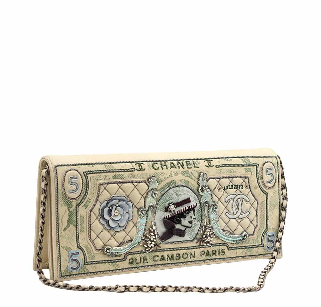 Chanel Embroidered Money Clutch Metiers d Art Paris-Dallas 2014