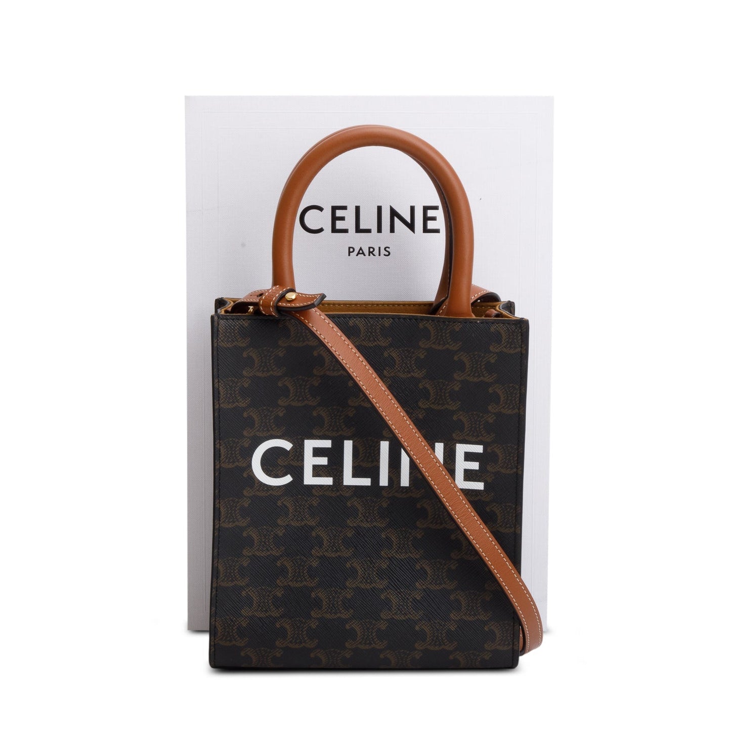 Celine 2023 Triomphe Canvas Mini Vertical Cabas Tote