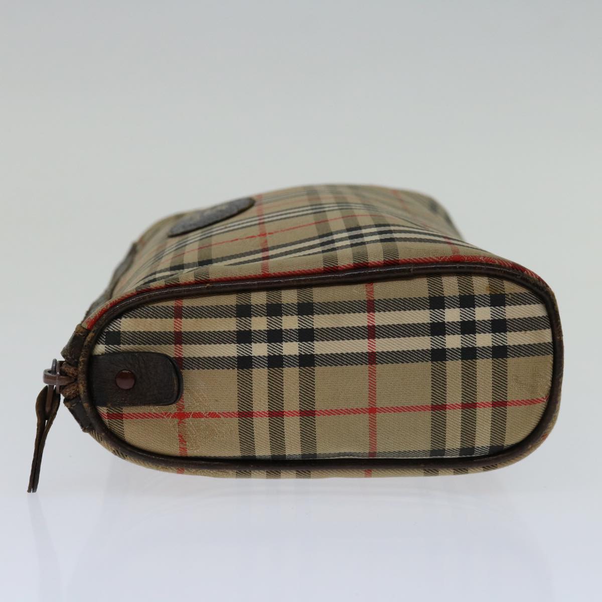 Burberry Nova Check Clutch Bag Canvas Beige Auth 69517