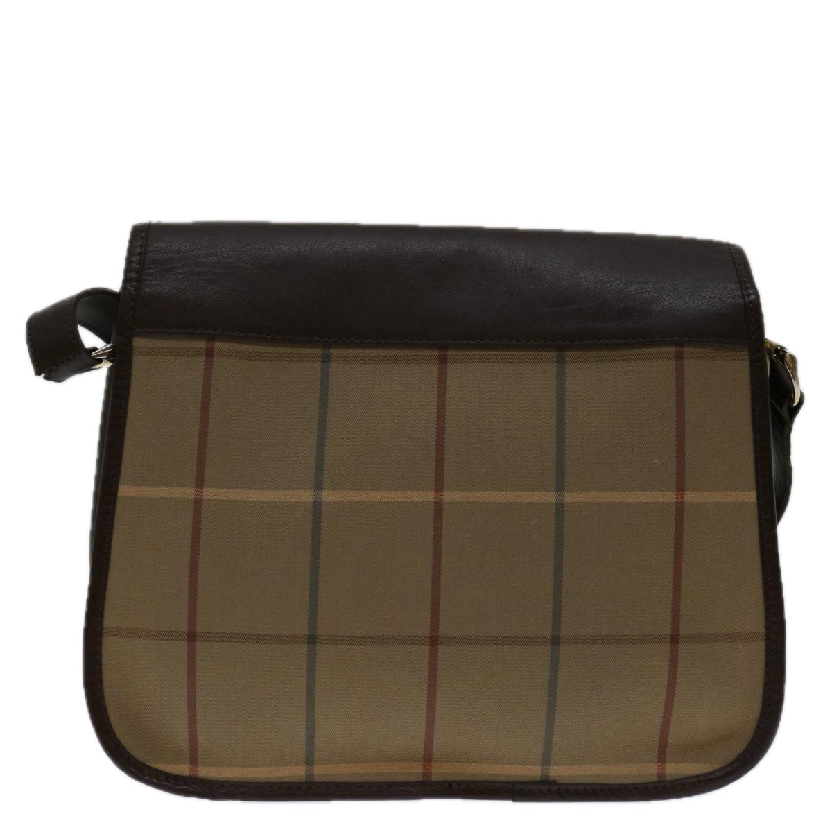 Burberry Nova Check Shoulder Bag Canvas Beige Auth 69685