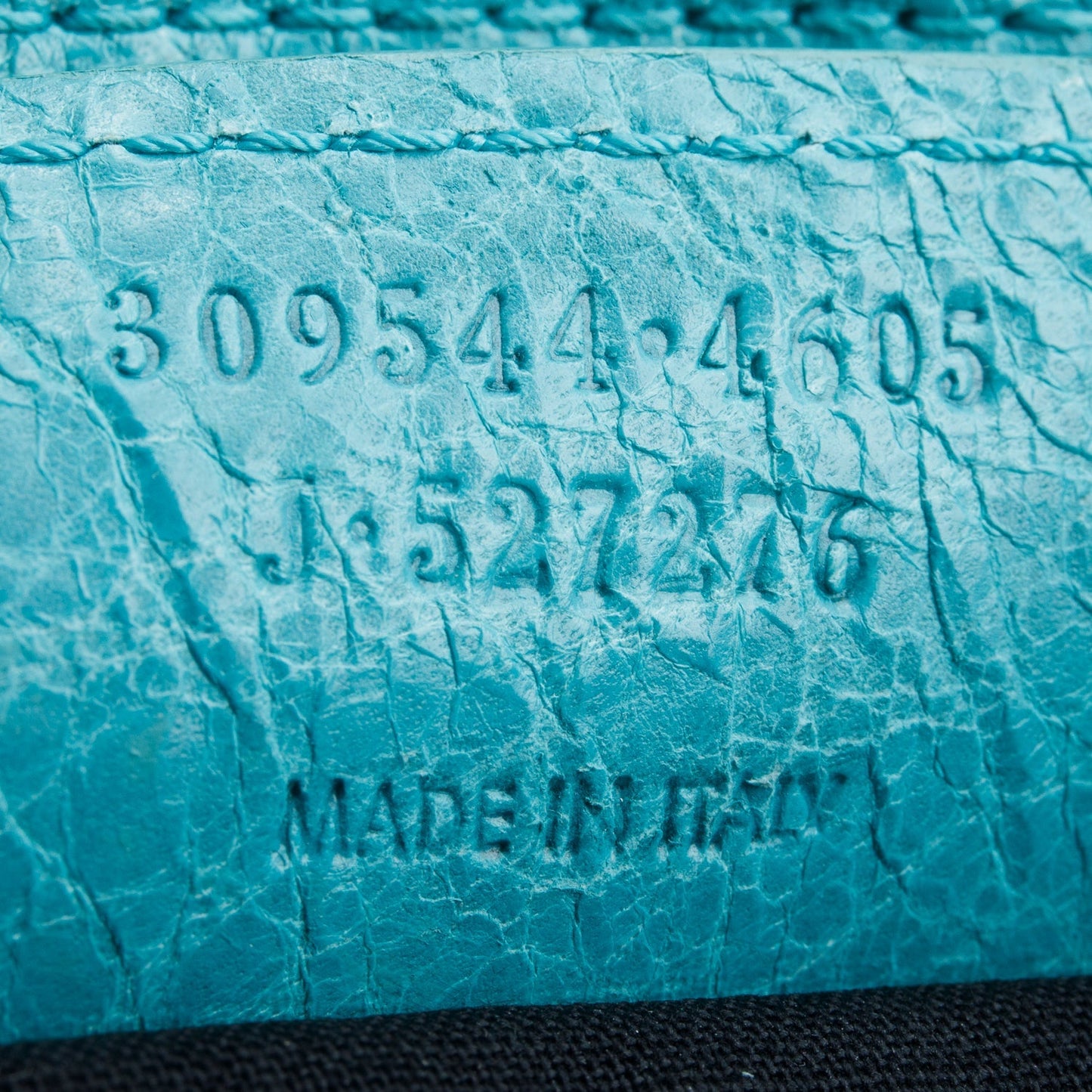 Balenciaga Teal Arena Lambskin Leather Classic Mini City Bag