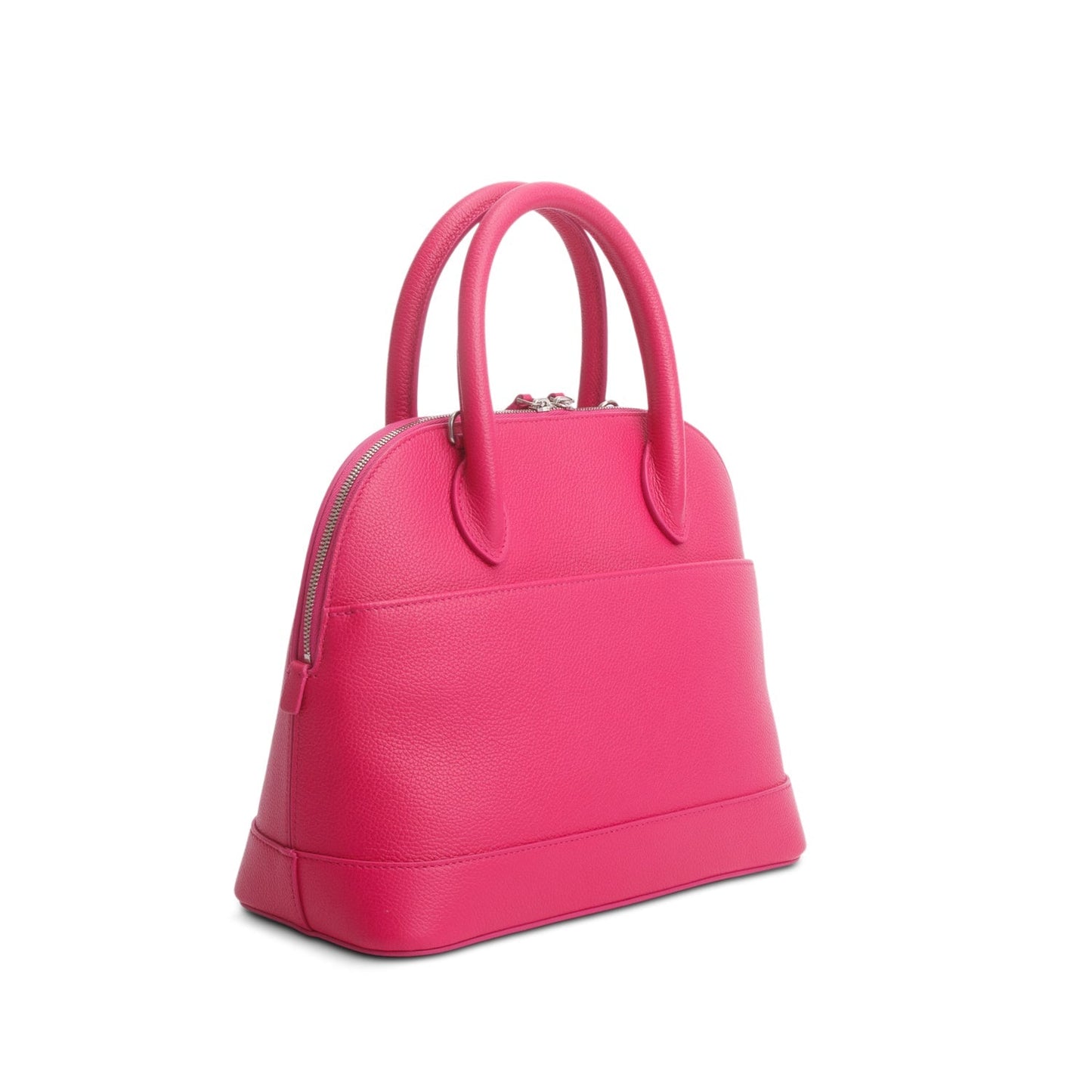 Balenciaga Pink Signature Grained Calfskin Logo S Ville Top Handle Bag