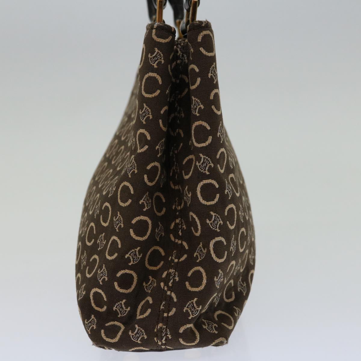 Luxury CELINE C Macadam Canvas Hand Bag Brown 69886