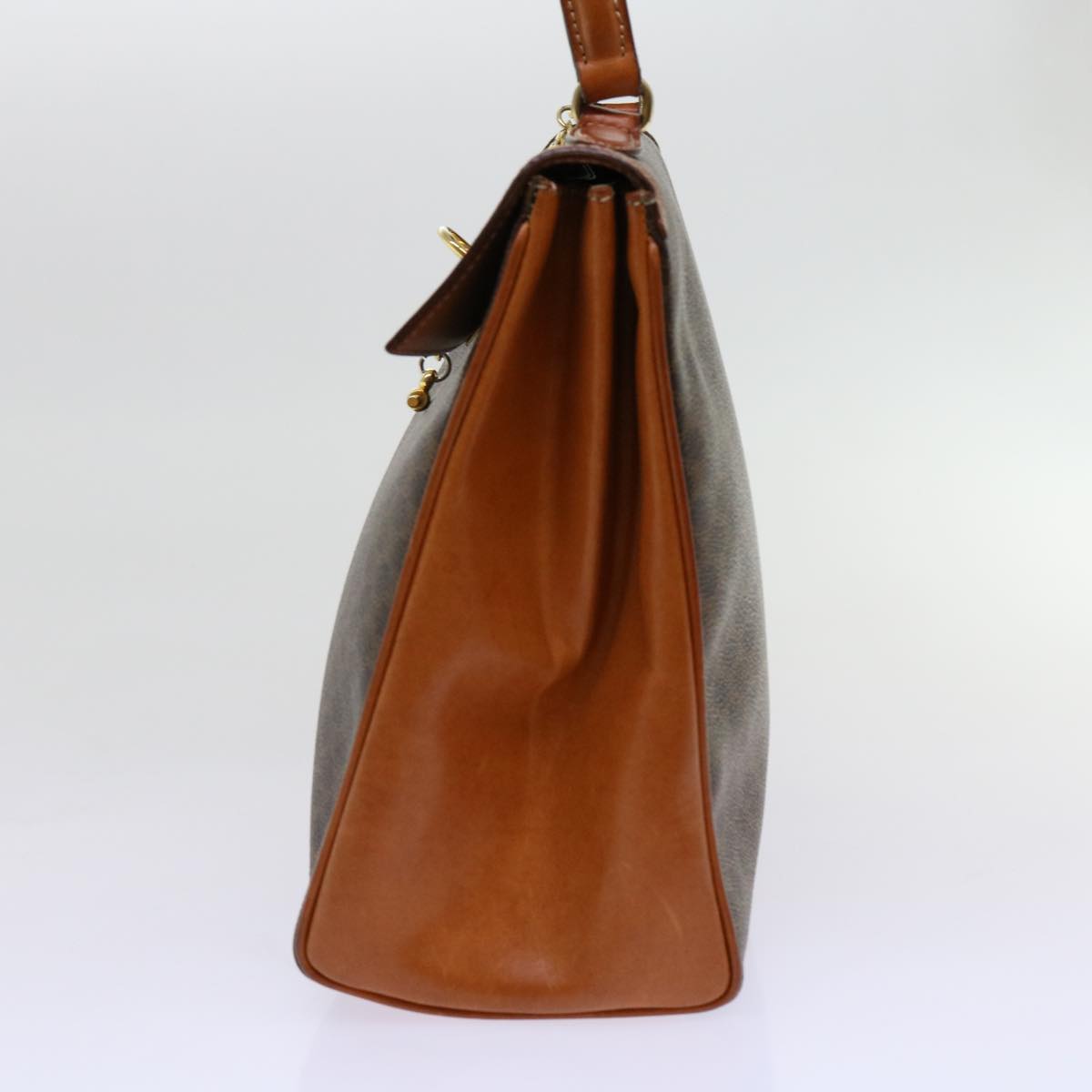 Luxury CELINE Macadam Canvas Hand Bag PVC Brown 69890