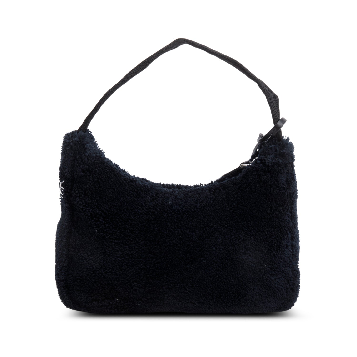 Prada 2021 Black Terry Cloth Mini Re-Edition 2000 Bag