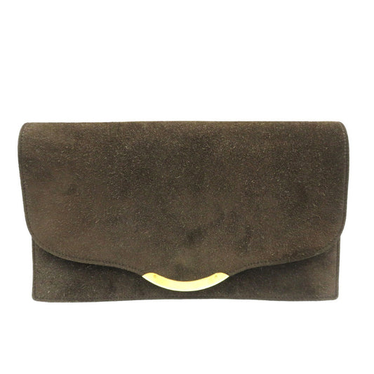 HERMES Clutch bag Doblis Brown