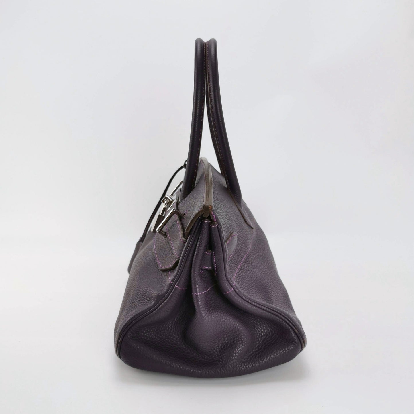 Hermes Shoulder Birkin 42 HSS Special Order Togo Cassis Violet Anemone Interior Hardware 2009