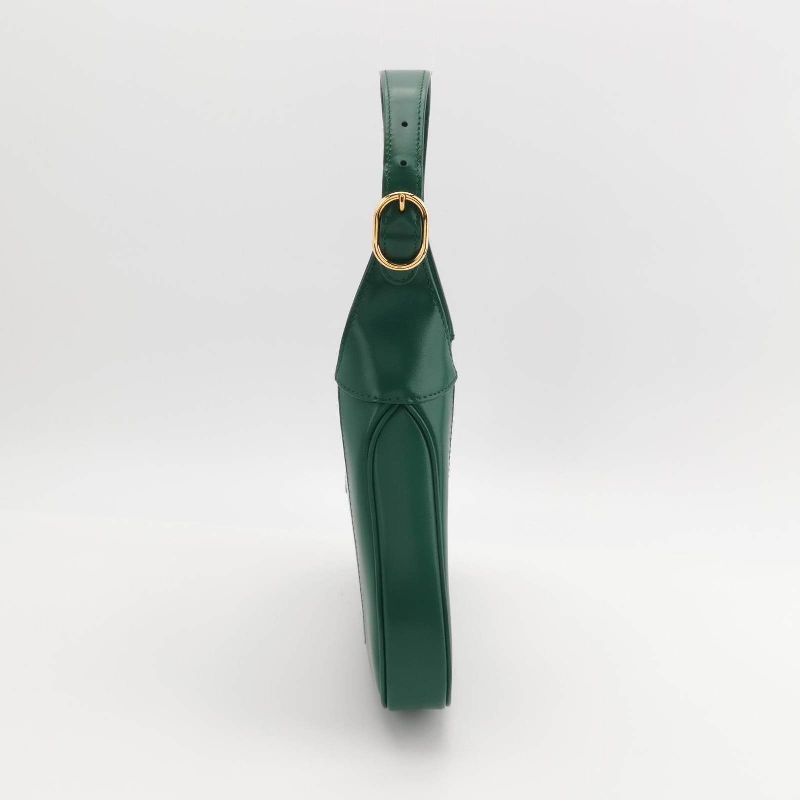 Gucci Jackie 1961 Green Leather Bag Small with Adjustable Strap