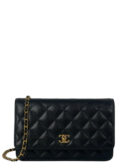 Chanel Black Caviar Leather Twistlock WOC Crossbody
