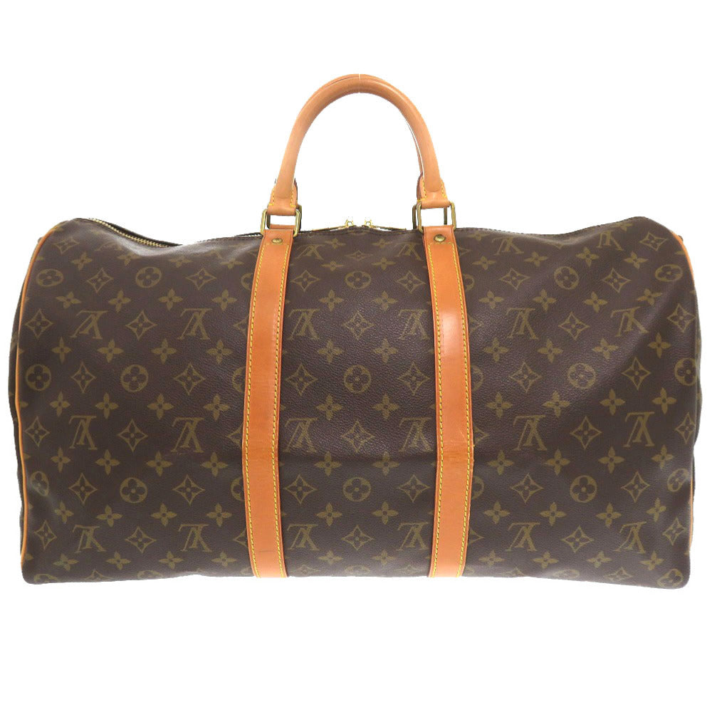 LOUIS VUITTON Boston Duffel bag Monogram canvas Brown Monogram Keepall bandouliere50 mens