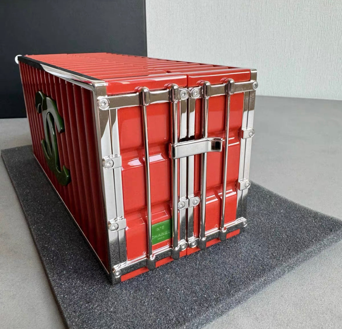 CHANEL Red Paris Hamburg Shipping Container MinaudiÃ¨re Clutch Bag 2017