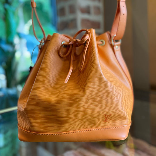 LOUIS VUITTON Petit Noe Mandarin Epi Leather Bucket Bag