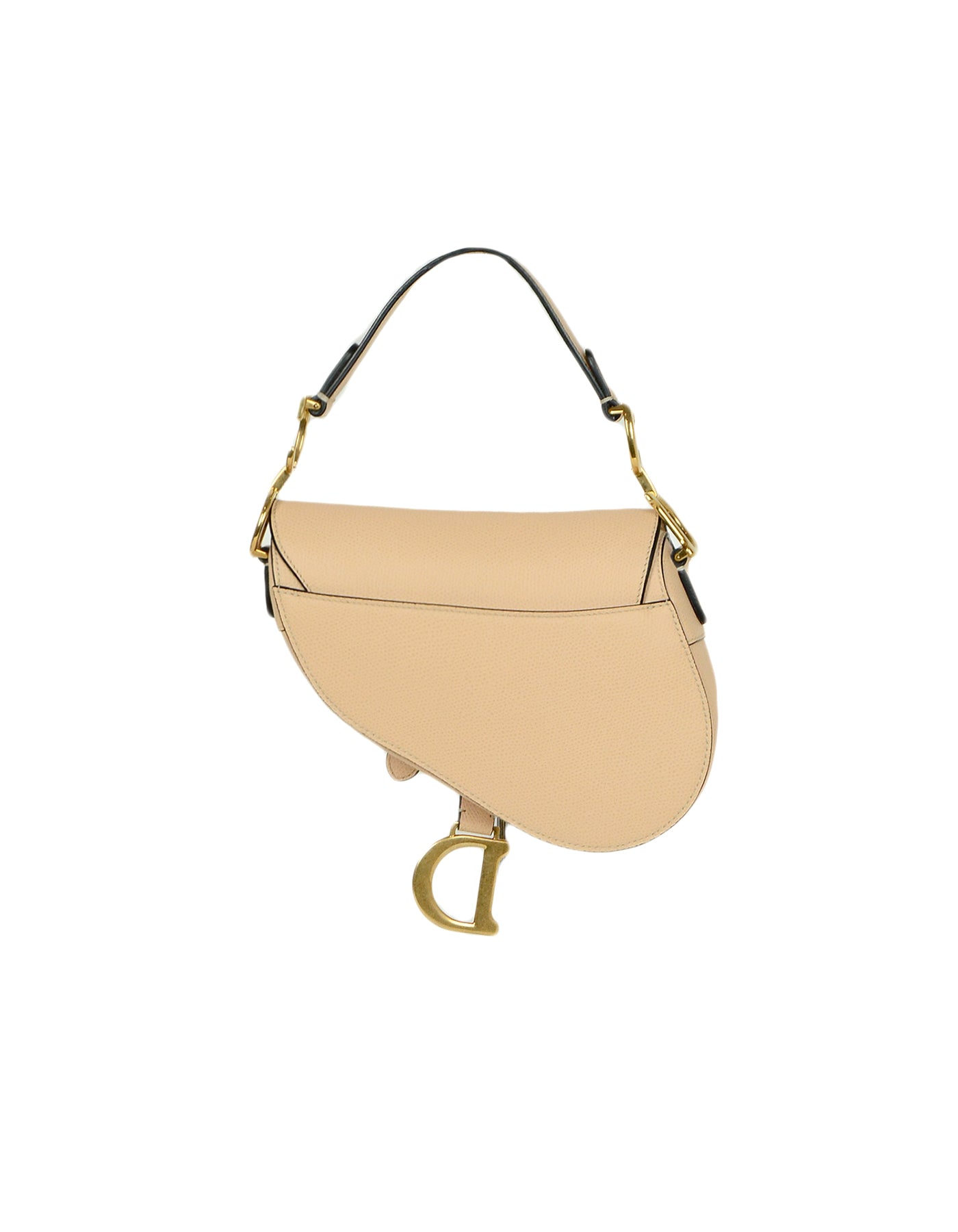 Dior Nude Calfskin Leather Mini Saddle Bag