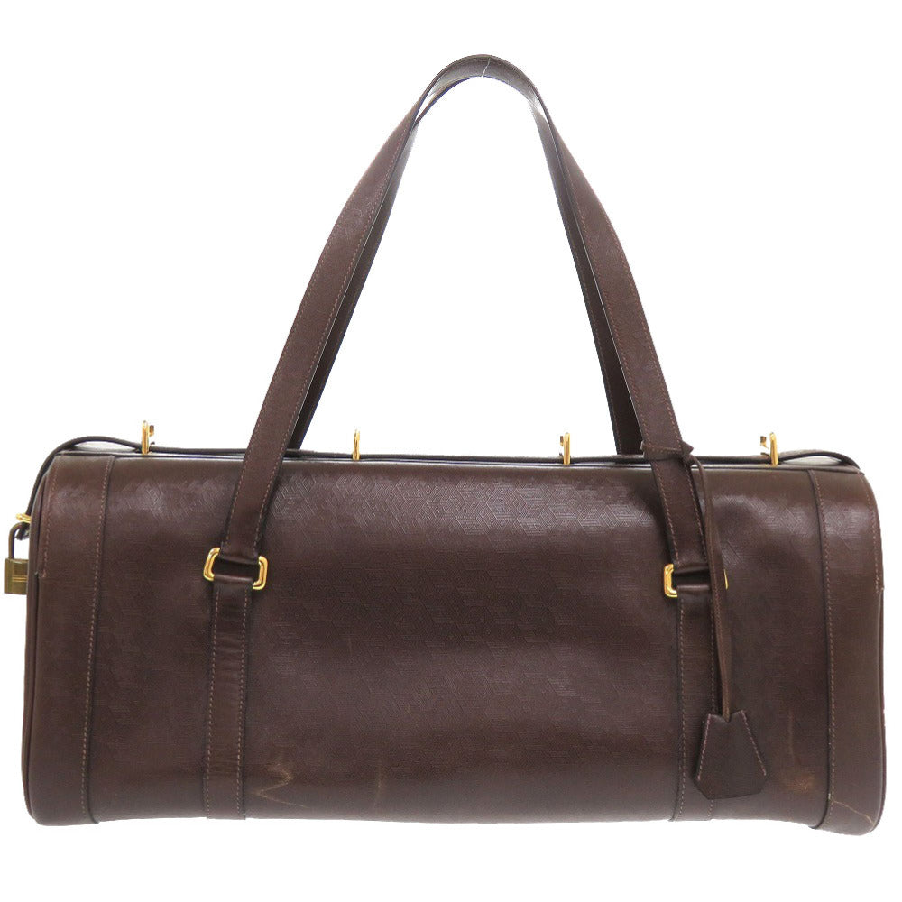 HERMES Boston Duffel bag leather Brown mens