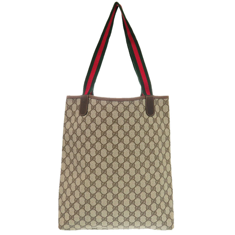 GUCCI Tote Bag 39 002 4487 PVC beige Old Gucci Shelly GG mens