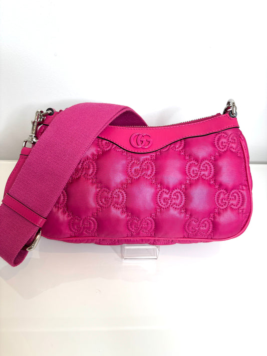 Gucci Nylon Quilted Chain Crossbody