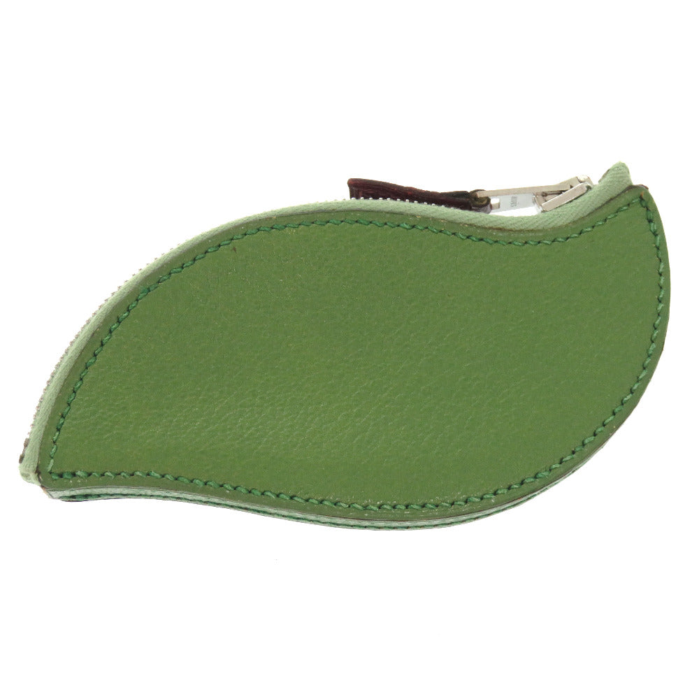 HERMES Coin case Courchevel green Tutti frutti cherry Women