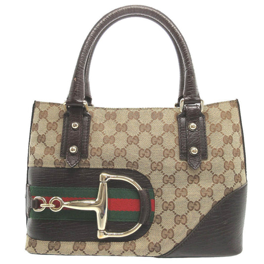 GUCCI Handbag 137475 GG canvas, leather beige Sherry Women(Unisex)