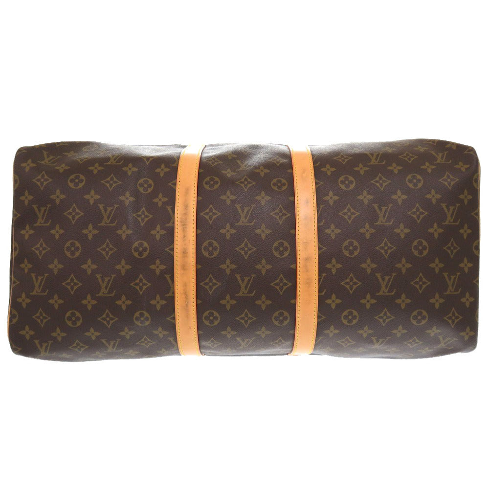 LOUIS VUITTON Boston Duffel bag Monogram canvas Brown Monogram Keepall 55 mens(Unisex)