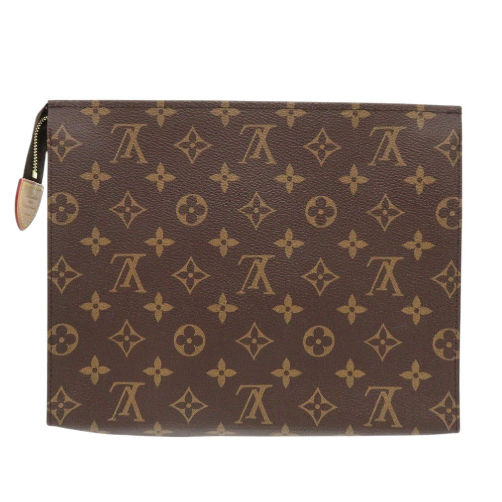 LOUIS VUITTON Clutch bag Monogram canvas Brown Monogram Poche toilette26 Women