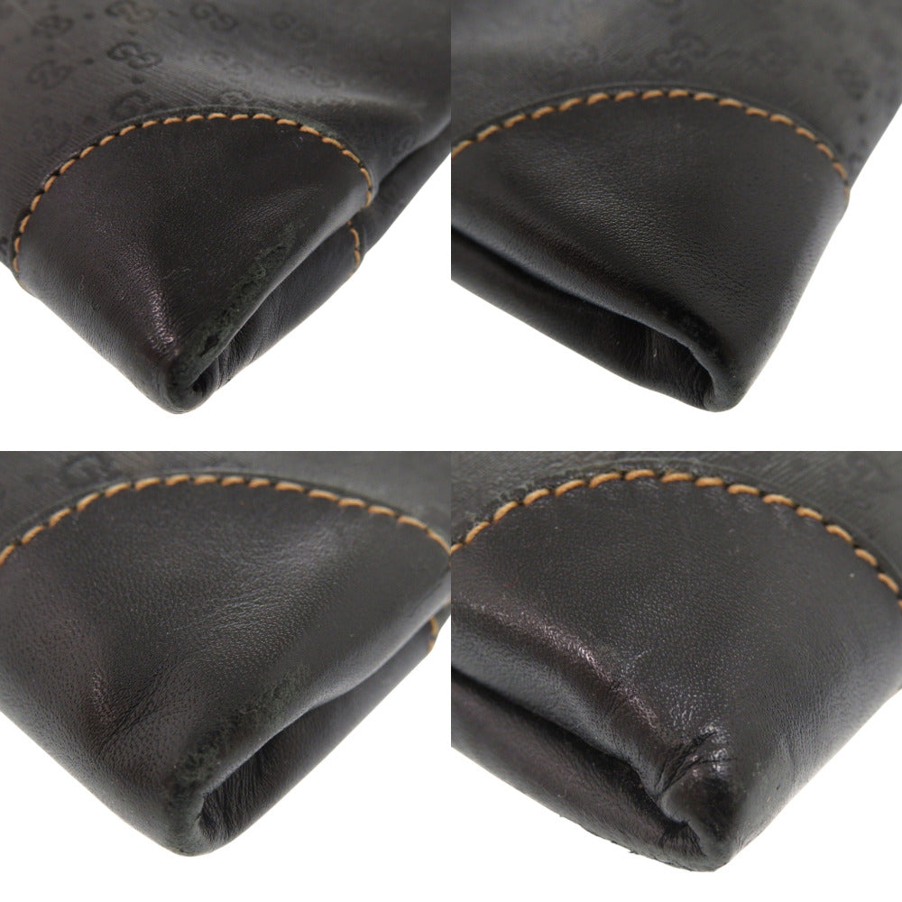 GUCCI Tote Bag 002-63-0048 PVC black Old Gucci Sherry Line Micro GG Women